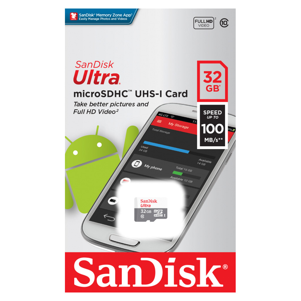 Карта памяти sandisk ultra 64 гб sdsqunr 064g gn3mn